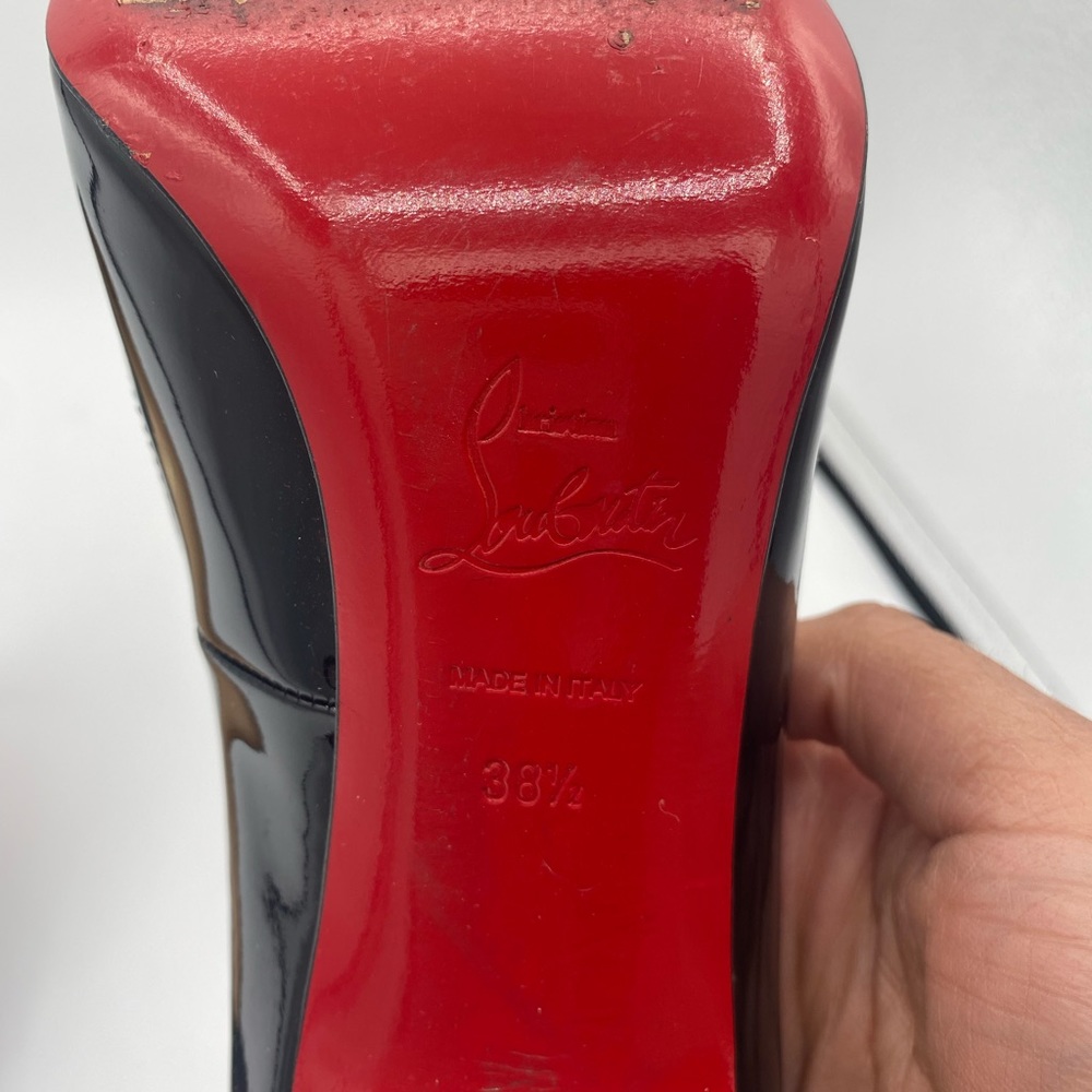 Christian Louboutin Patent Black Décolleté 868 Patent Calf Pumps - Picture 8 of 10